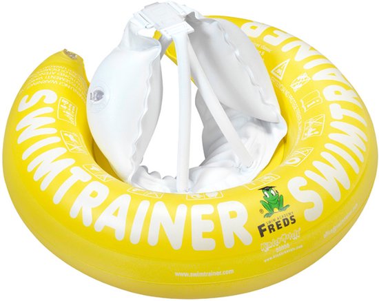 Gele SWIMTRAINER 'Classic' zwemband van Freds Swim Academy.