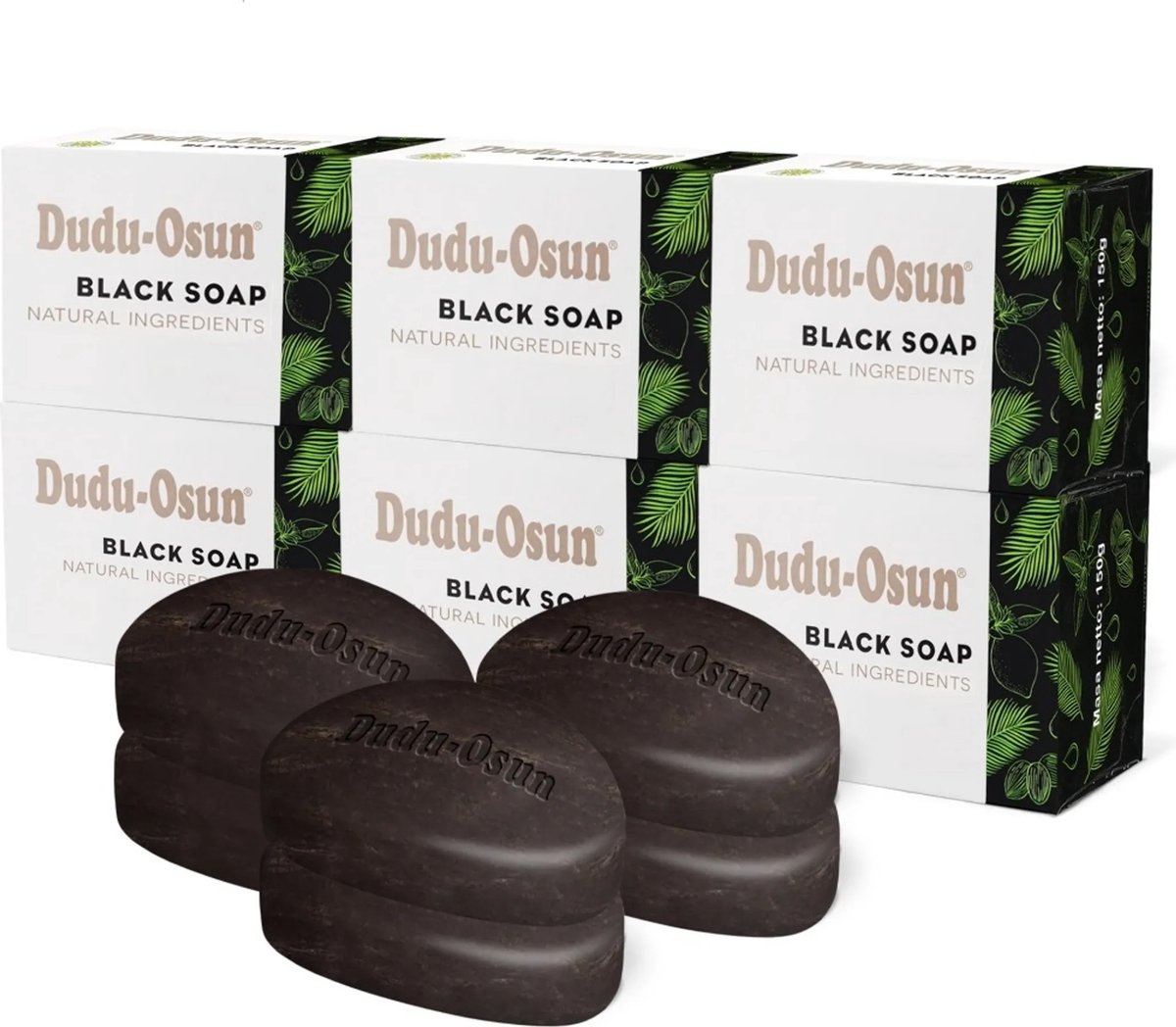 Dudu-Osun Zwarte Afrikaanse Zeep (Black Soap) – Gezichtszeep – 5 x 150 g – Natuurlijke Reiniging & Verzorging