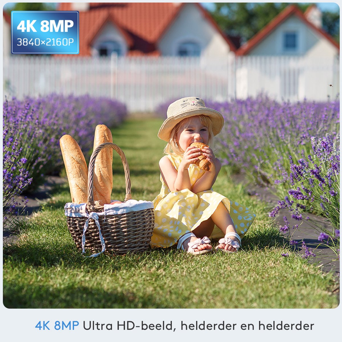 Ctronics 4K 8MP Beveiligingscamera Buiten - Smart Mens/Auto Detectie - Autotracking - Buiten Camera met Nachtzicht Kleuren - Tweeweg Audio - IP66 Waterdicht (Wit) – foto 7