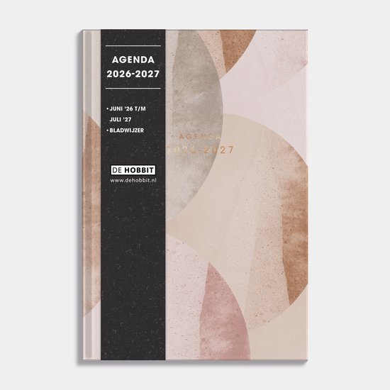 Hobbit - Schoolagenda 2026-2027 - A5 (14 x 20,5 cm) - 1 week op 2 pagina's - Harde Kaft - Abstract