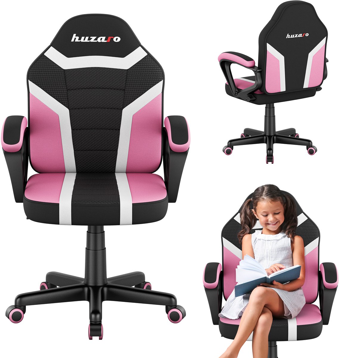 Huzaro - Ranger 1.0 Pink Mesh - Gamestoel voor kinderen