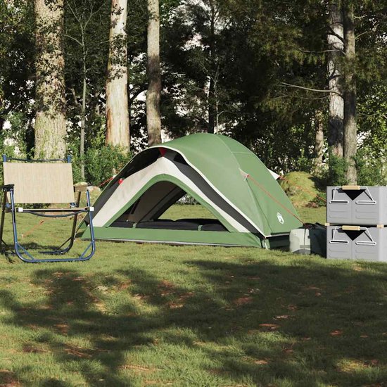 vidaXL - Tent - 1-persoons - waterdicht - groen van Vidaxl — afbeelding 5