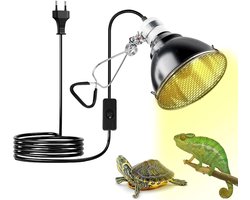 Warmtelamp Reptielen - Duurzaam - Warmtelamp Terrarium- Stevige Clipje - Geschikt voor Reptielen - Multifunctionele Ophangclip - Zonder Lamp - Zwart