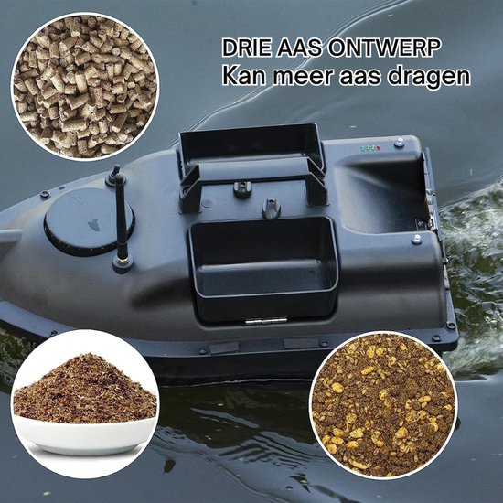 VIN® Voerboot Karper - Professionele Voerboot Met 2 Kg Laadvermogen - 3 Laadbakken - Inclusief Accu - 2 Propellers - Baitboat Met Afstandsbediening Draadloos 500 Meter - Met Cruise Control - Visspullen Accesoires van vin — afbeelding 2