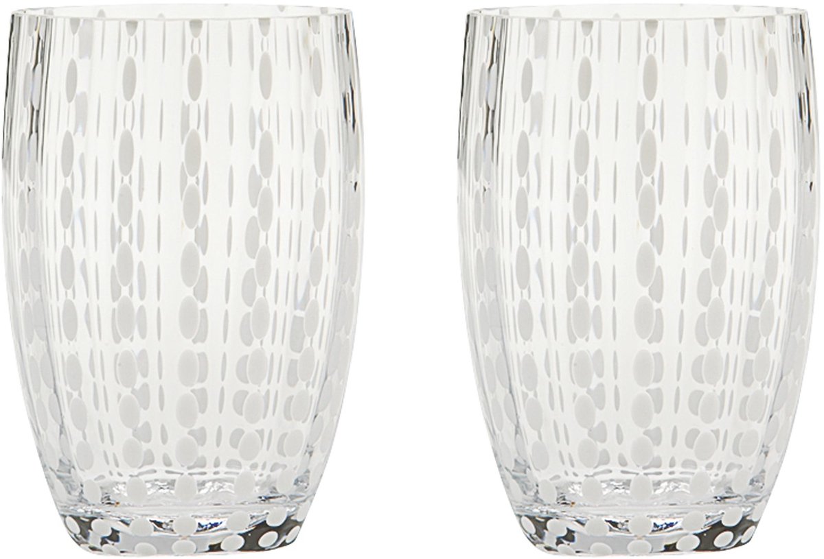 Zafferano Perle Water glazen - Transparant - 2 Stuks