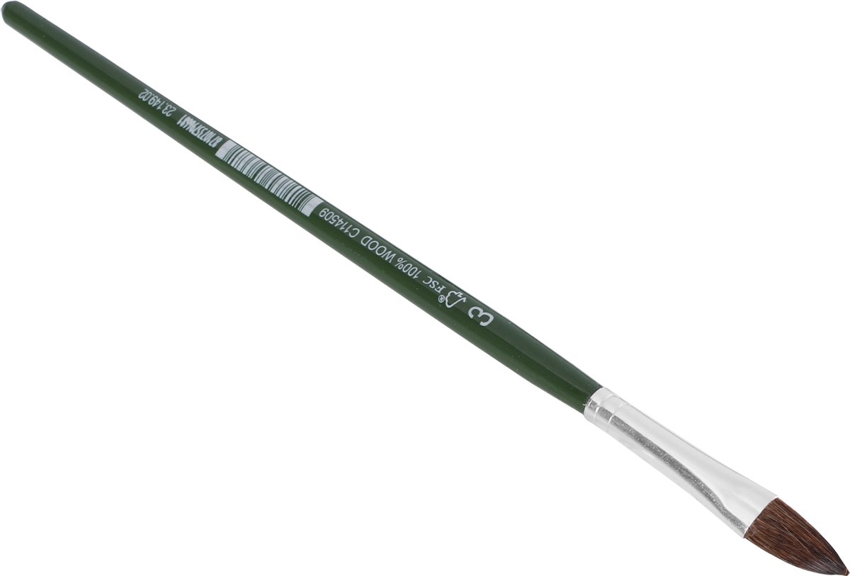 Copenhagen Pro autolakpenseel - maat 03 - pony haar - FSC® groen gelakte houten steel