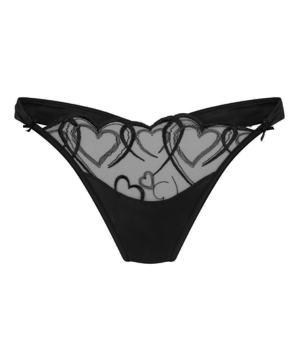 Hunkemöller Olivia Highleg Thong Zwart