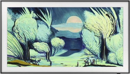 Samsung The Frame QE55LS03FA 55 inch 4K QLED Smart TV met teakhoutlijst, Art Mode, HDR, AI processor