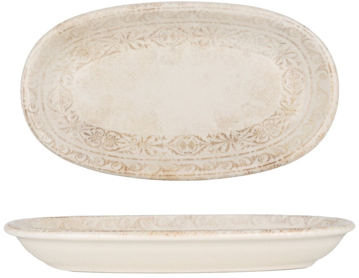 By Bone Serveerschaal - Antico - Porselein - 19x11 cm - set van 2