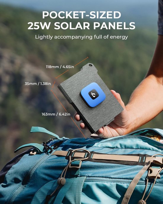 20W Vouwbare Zonnelader – 5V/2A USB, Waterdicht, Monokristallijn Silicium, Voor Kamperen En Wandelen