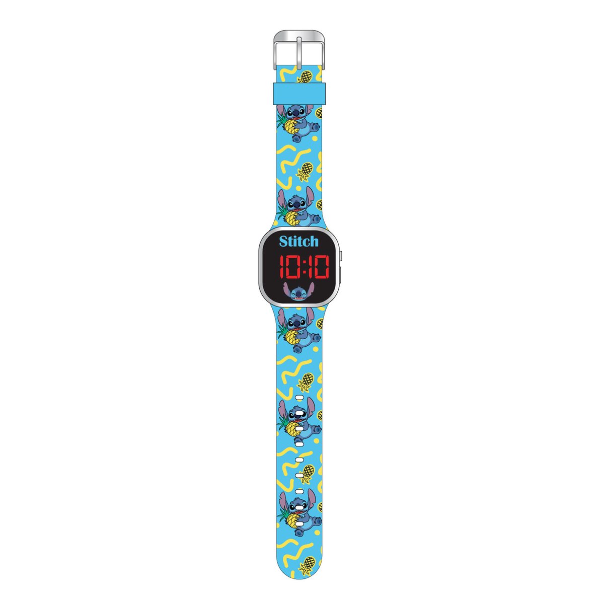 Disney 5-DIS034 - Lilo Stitch - Kinderhorloge Met LED Display Voor Datum en Tijd - Blauw