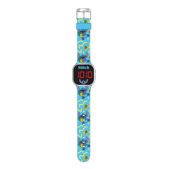 Disney 5-DIS034 - Lilo & Stitch - Kinderhorloge Met LED Display Voor Datum en Tijd - Blauw