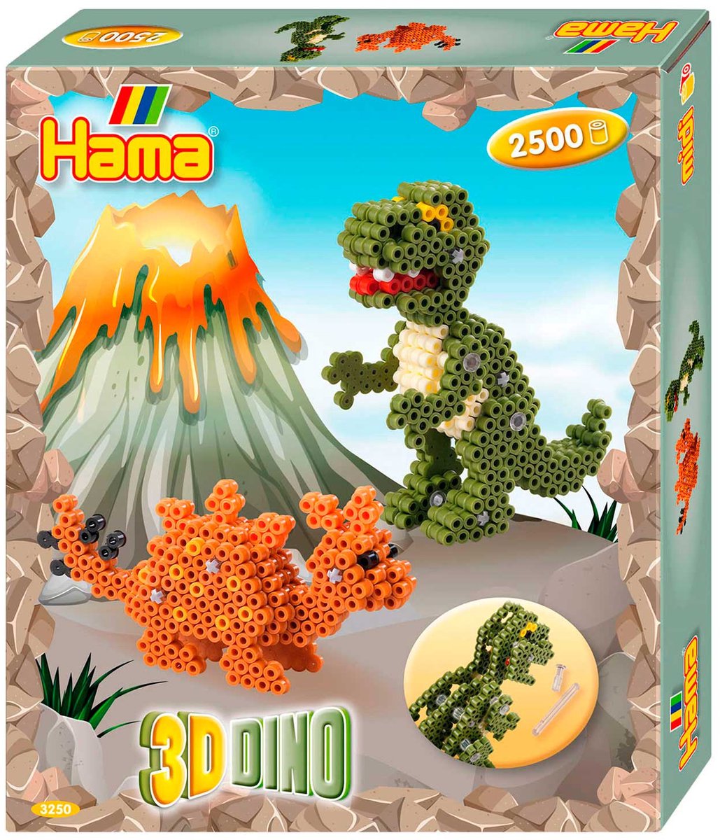 Hama Strijkkralenset 3D Dino – 2.500 stuks — afbeelding 7