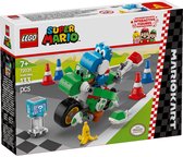 LEGO Mario Kart Yoshi-Crosser 72031 doos met blauwe Yoshi op groene kart.