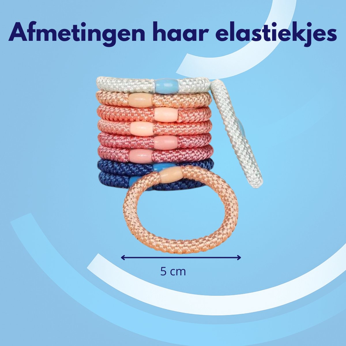 Knaak Haarelastiekjes - Haarelastiekje Gevlochten - Sterk - 10 stuks - Verschillende kleuren — cadeau in Mode & Accessoires - foto 2