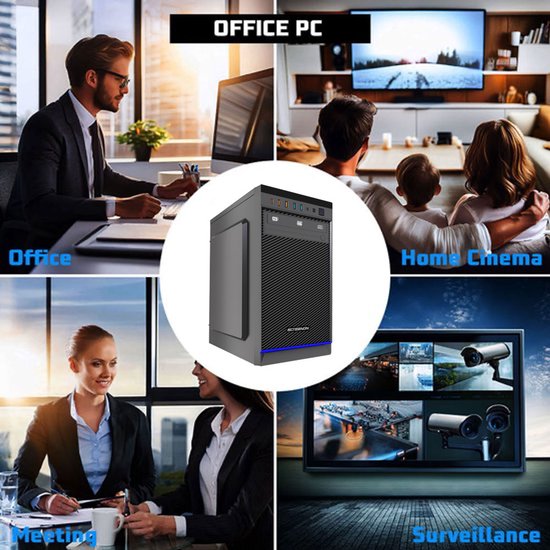 Intel Compleet PC SET | Intel Core i5 | 16 GB DDR4 | 500 GB SSD + Muis & Toetsenbord | Windows 11 Pro + WiFi & Bluetooth