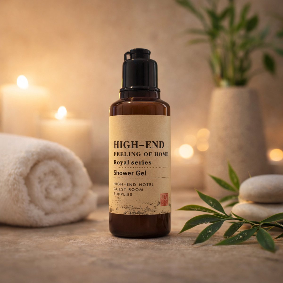 Hotel Body Gel Mini - 40 ml - 100 stuks - Luxe Hotel Amenities voor B&B, Hotel & Airbnb | High End Royal Series | Eco Luxury Look | Luxe hotelartikelen