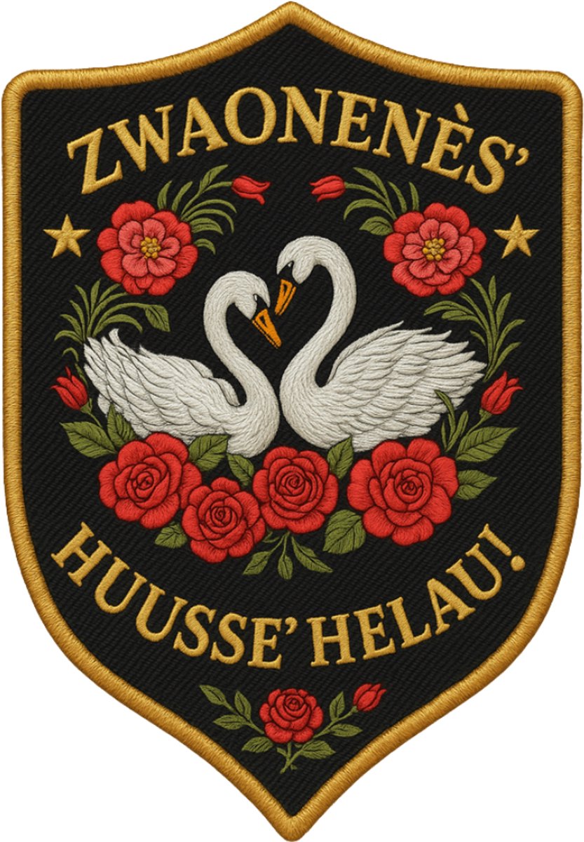 Rug Embleem Huusse - Zwaonenès Huusse Helau