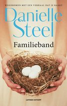 Boekomslag 'Familieband' van Danielle Steel met nestje met drie eitjes.