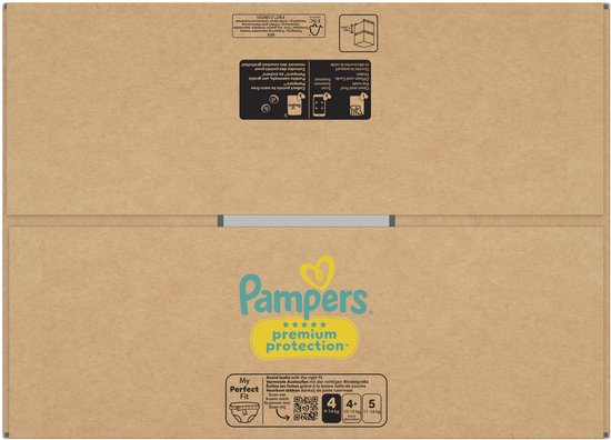 Pampers Premium Protection Maat 4 - 186 Luiers - 9kg-14kg - Voorraadbox