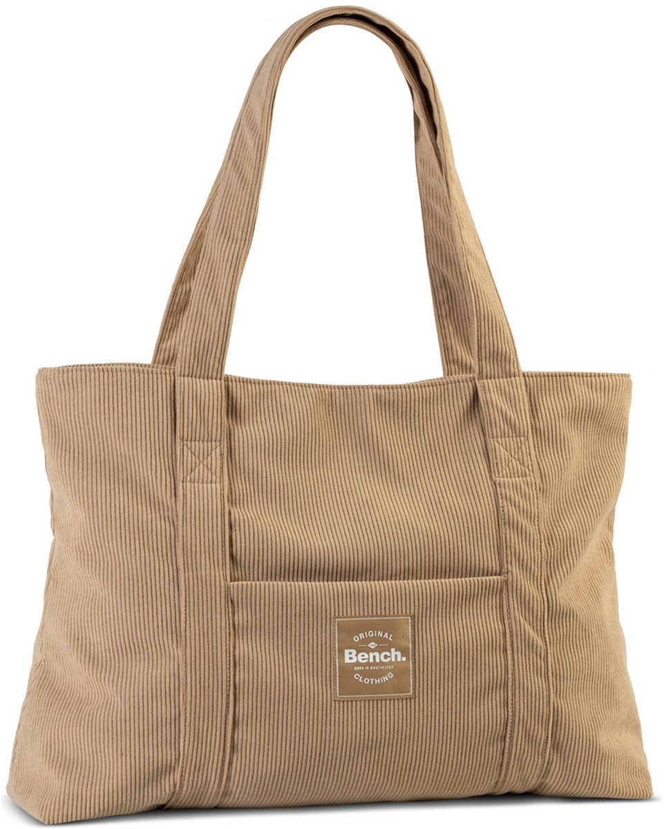 Bench Corduroy Schoudertas Shopper Beige