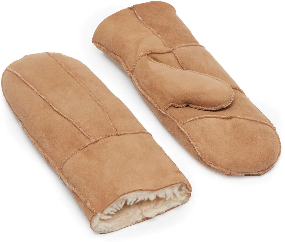 Lammy Wanten voor Dames - Suede leren wanten - Wanten warm gevoerd met schaapsvacht - Model Lauren - Suede wanten voor dames - Maat L