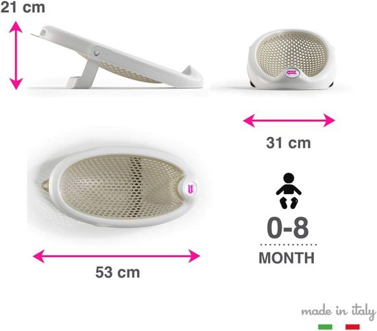 Vouwbare en Comfortabele Badsteun voor Baby's van 0-8 Maanden - Grijs — afbeelding 5