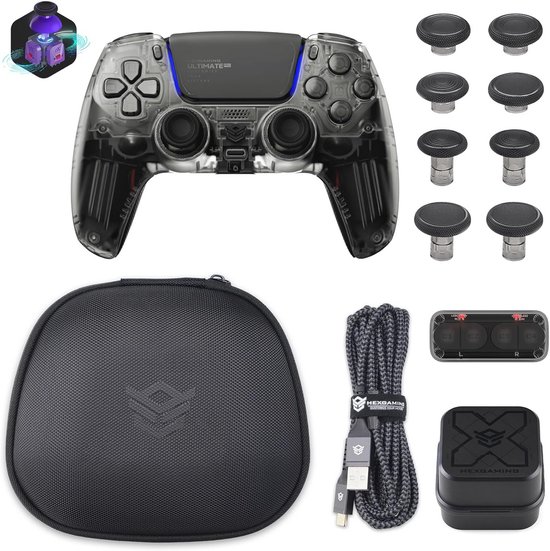 Draadloze Gaming Controller voor PS5 en PC met Remappable Knoppen en Hall Effect Joysticks