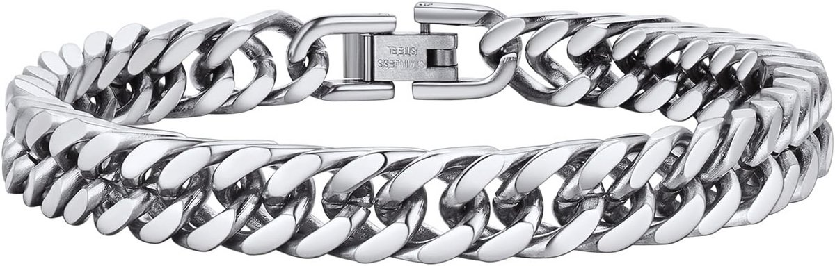 Stainless Steel Cuban Bracelets for Men - Miami Style, 8mm-12mm-17mm, Lengths 19cm-21cm-23cm