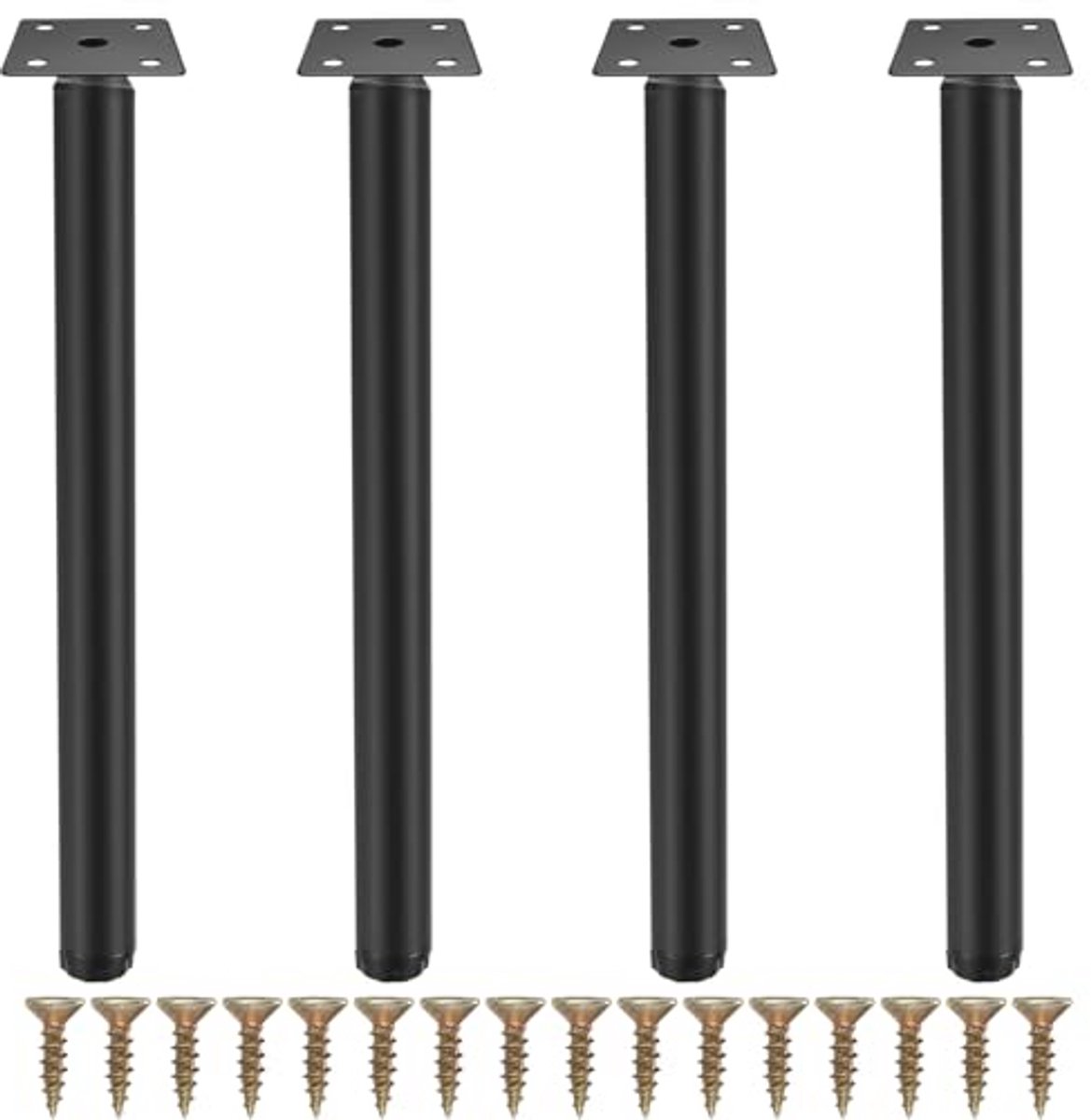 Verstelbare metalen meubelpoten 30 cm - 4 stuks