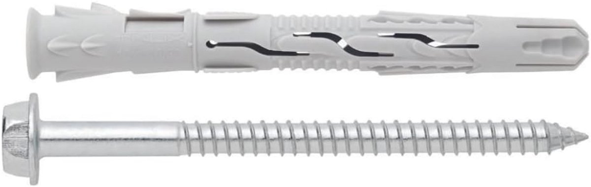 Universele hoogpresterende nylon pluggen - zeskantige kop (8 x 80 mm)