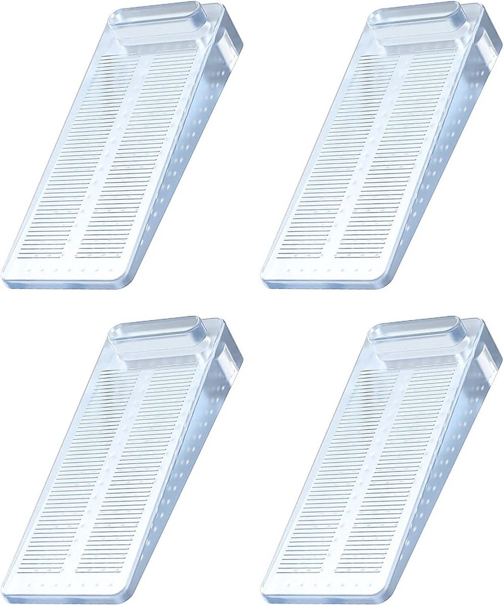 Verstelbare rubberen deurstopper - Antislip, geen onaangename geur, set van 4