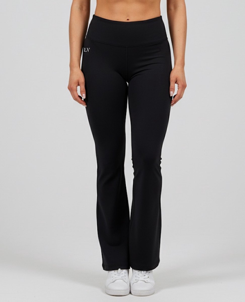 La V flared sportlegging basic Zwart XS