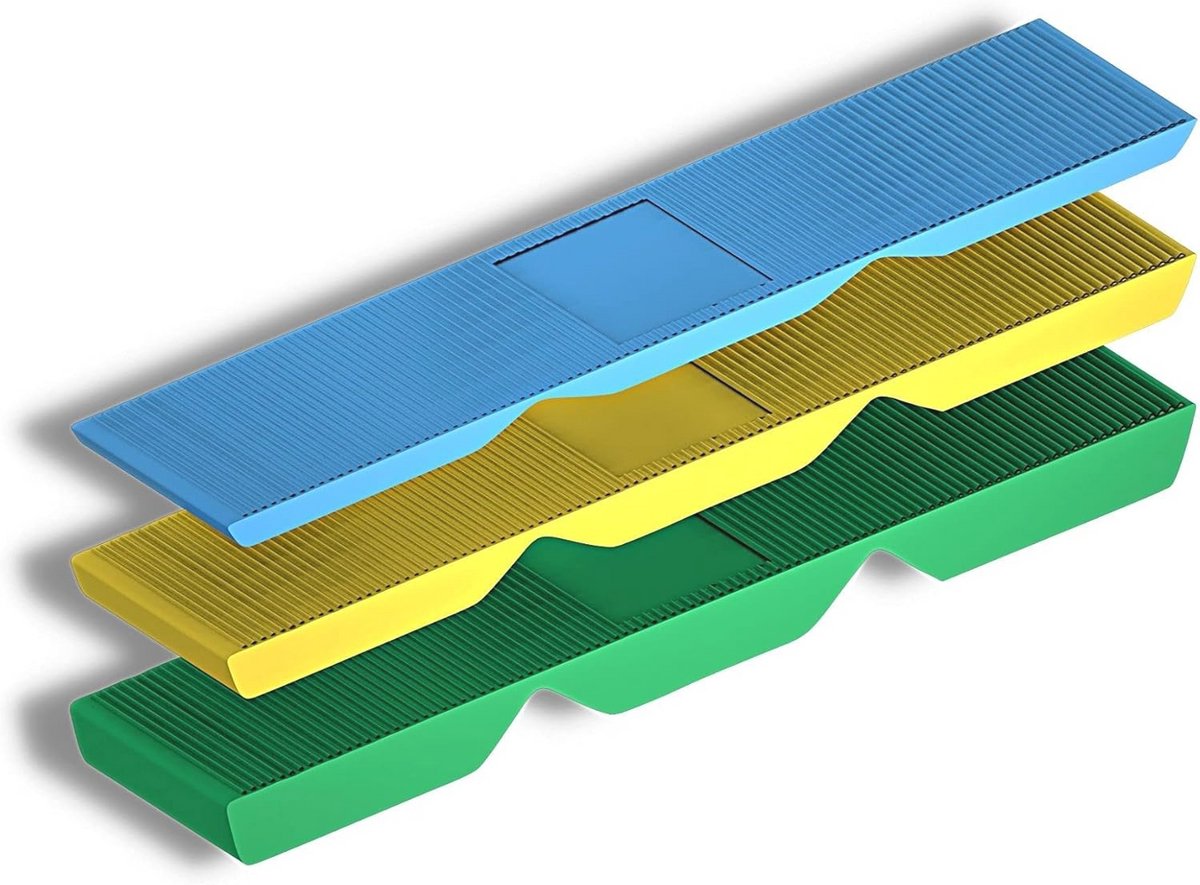 Kunststof wiggen 2 4 6 mm | 150 stuks | Beglazingsblokken, afstandsplaten, nivelleerblokken
