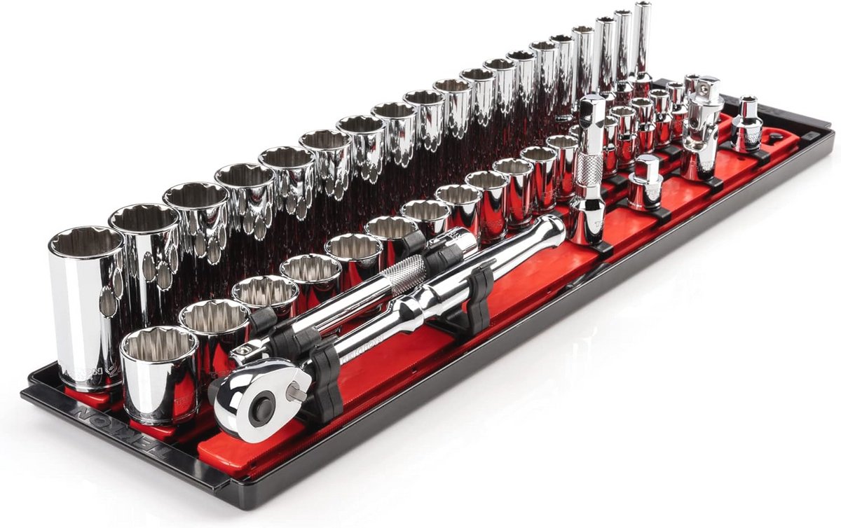 3/8 Inch 12-punts Dopsleutel en Ratel Set 44-delig (6-24 mm)