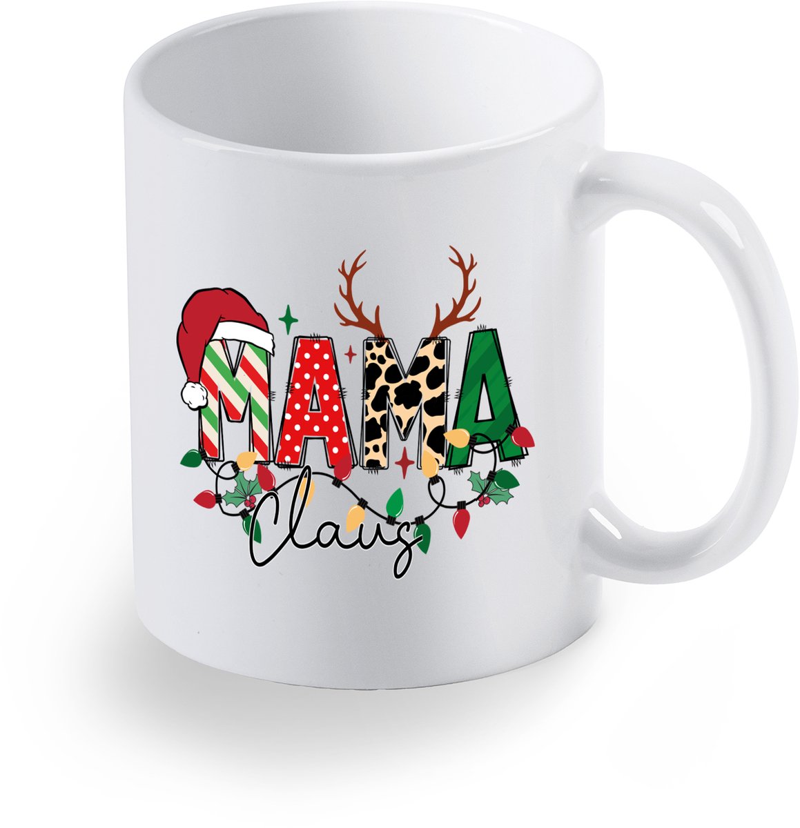 Bedrukte beker Mama Claus / mama kerstman - Koffie mok - Geschenk - gepersonaliseerd cadeau
