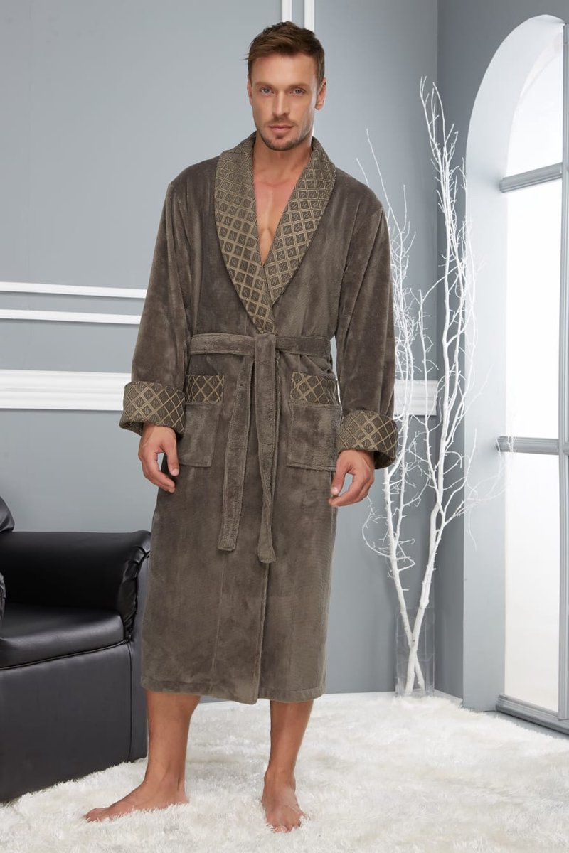 Heren Badjas Damian / Khaki / XXXL