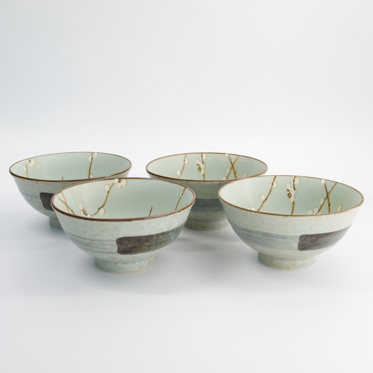 Green Soshun Bowl Giftset 4pcs 16x8cm 600ml, 22026
