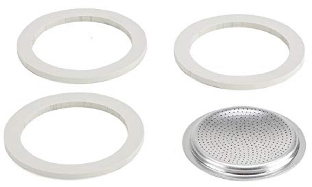 Vervangende pakkingen en filters voor 6 kopjes espressomachine set van 6 stuks