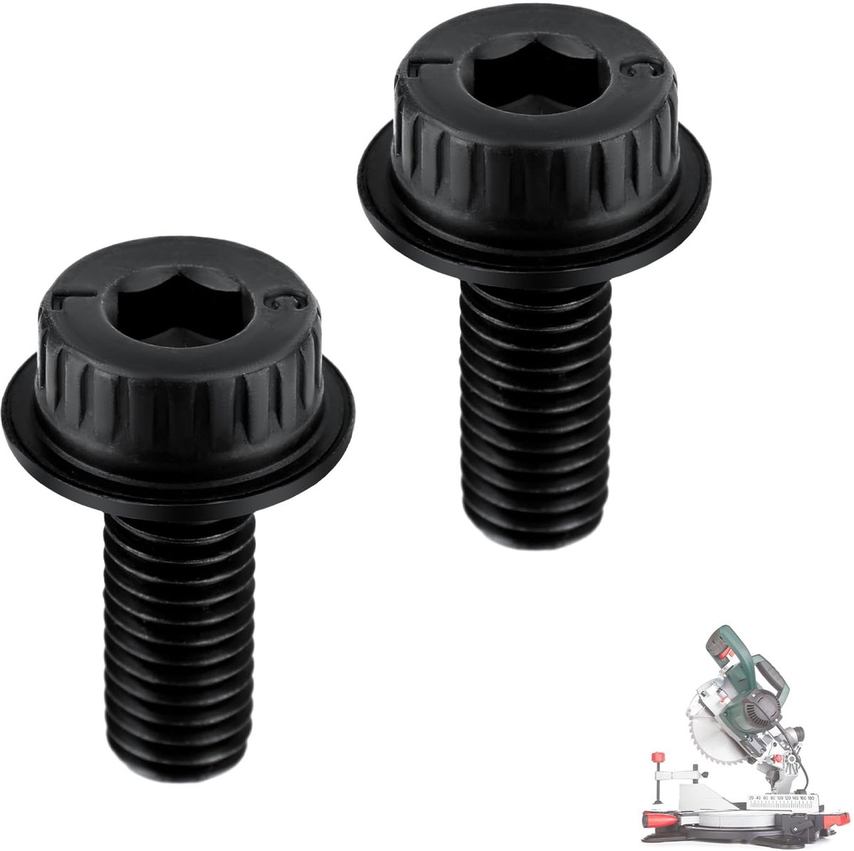 2 stuks verstekzaagbladbouten, N600011 Verstekzaagbladbout vervangende verstekzaagaccessoires Bouten compatibel met Dewalt verstekzaagmodelserie