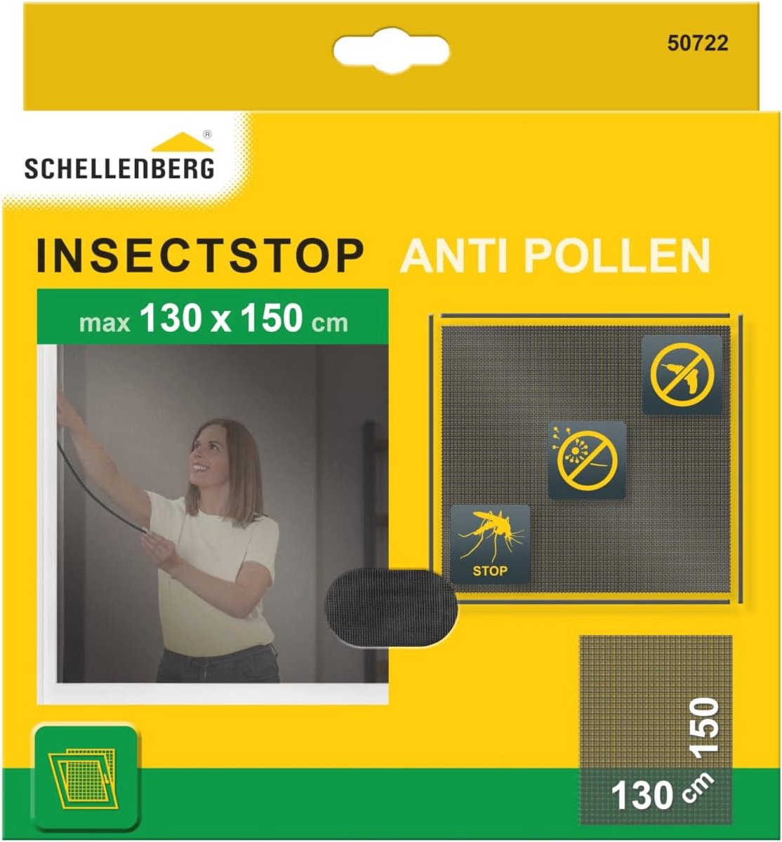 Pollenbeschermingsrooster voor Ramen 130 x 150 cm - Insecten- en Pollenbescherming met Eenvoudige Montage