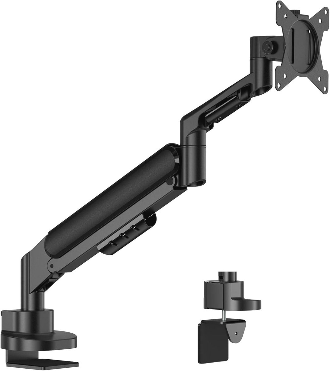 Enkele monitorbevestiging voor ultrabrede 13"-34" computerschermen – Eenvoudige installatie en ergonomische verstelbaarheid