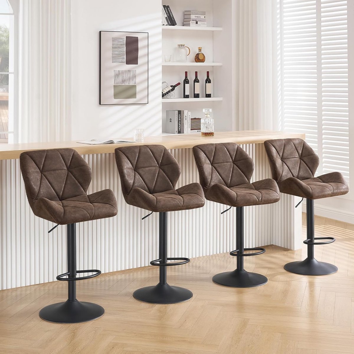 Barkrukken Set van 2 – Met Rugleuning – Industrohome