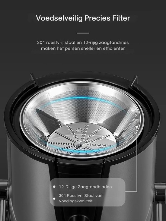 SNJY® Sapcentrifuge - Blender To Go - Mini Blender - 800W - Zilver van SNJY — afbeelding 2