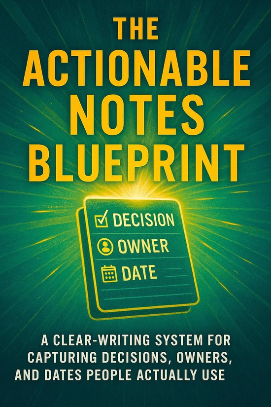 The Actionable Notes Blueprint - cover