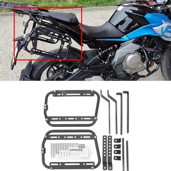 Motorcycle Saftry Drop Racks Side Support Racks - Motorcycles - Heavy Duty Aluminum Saddlebag Rack ...