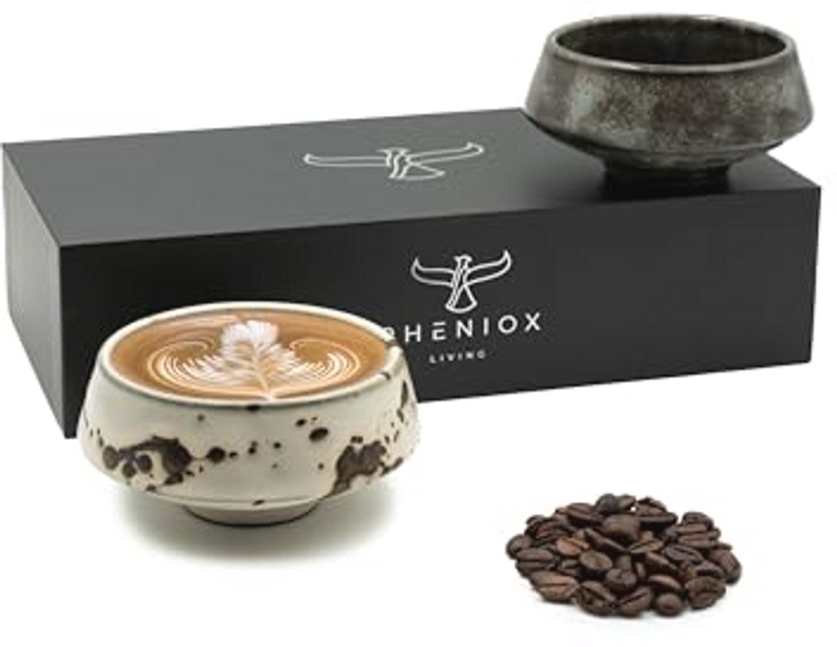 Cappuccinokopjes Barista 180 ml - Hoogwaardige Porseleinen Koffiekopjes voor Latte Art - Modern Design en Vaatwasmachinebestendig