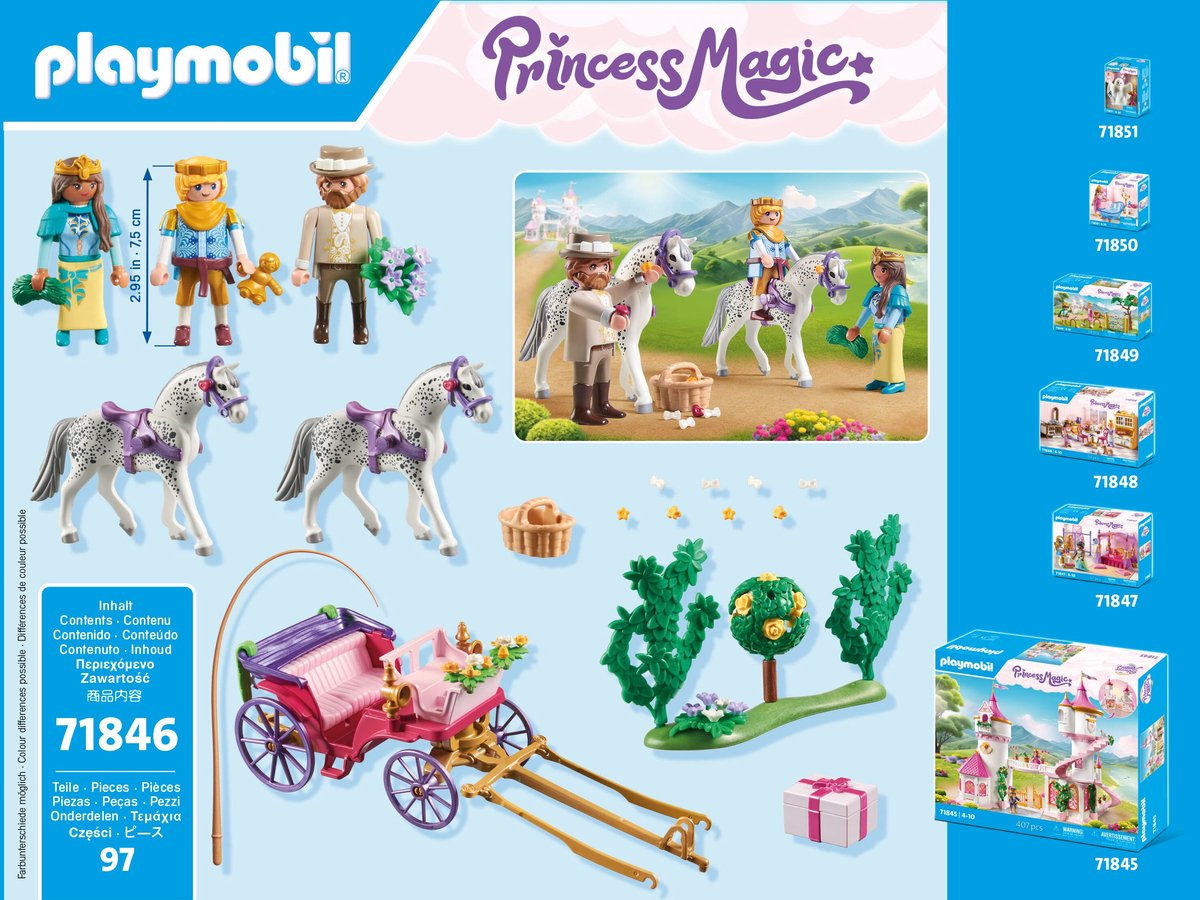 PLAYMOBIL Princess Magic Koetsrit met prins en prinses 71846 — afbeelding 7