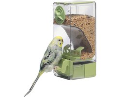Unyqoos® Handige automatische vogelvoederdispenser met zitstang voor diverse vogels