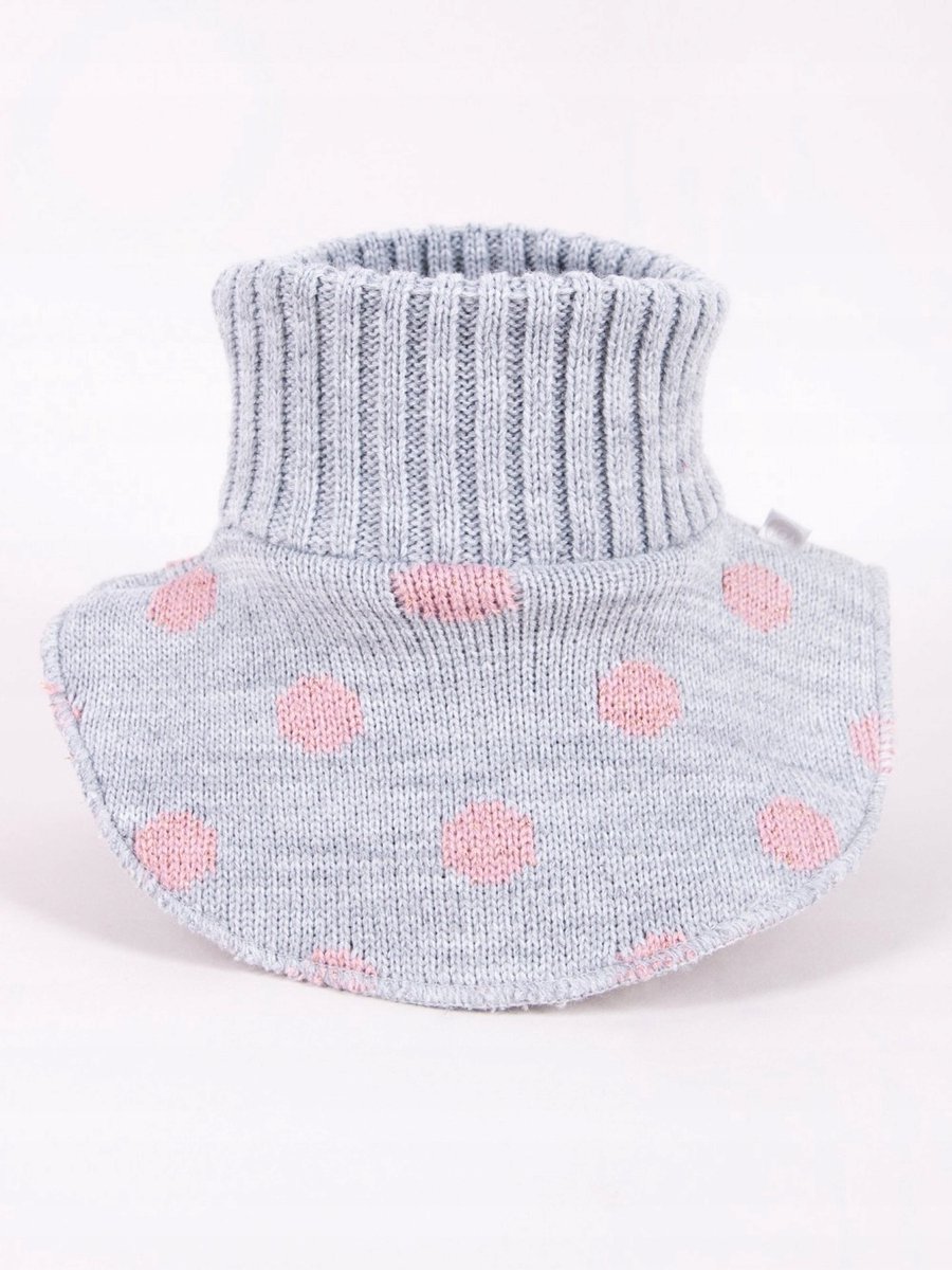 Kinder Nekwarmer met Polar Voering - 0-3 Jaar - Grijs met Stippen